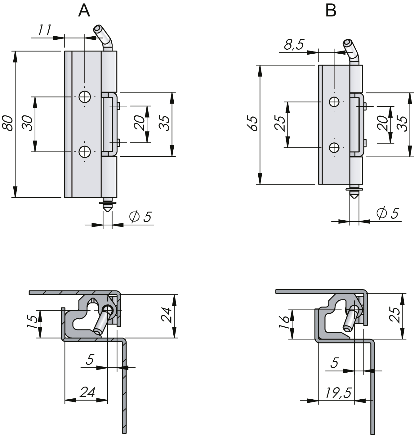 Concealed Hinge 120°