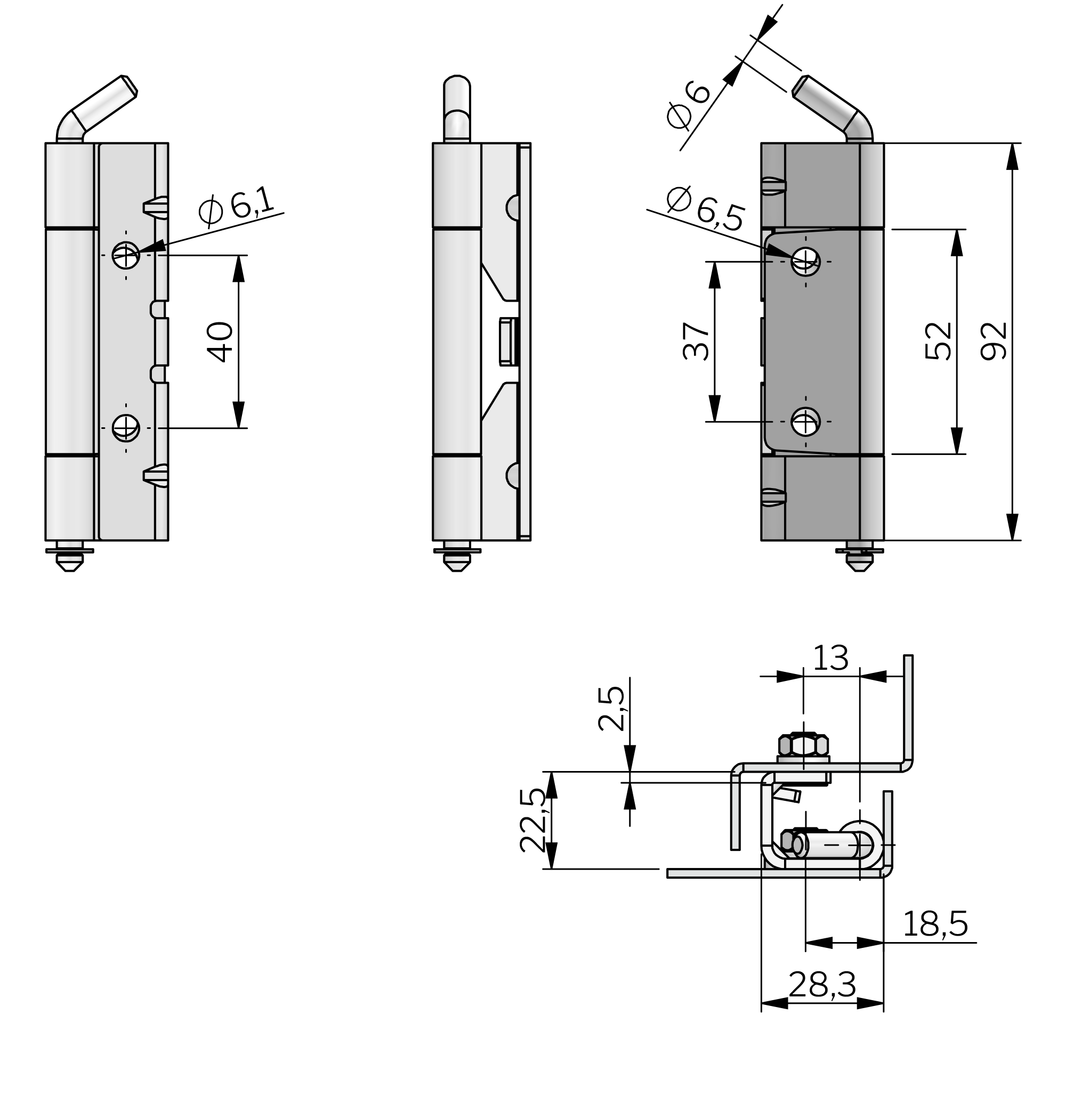 Verschwindscharnier 120° Verschwindscharnier 120°