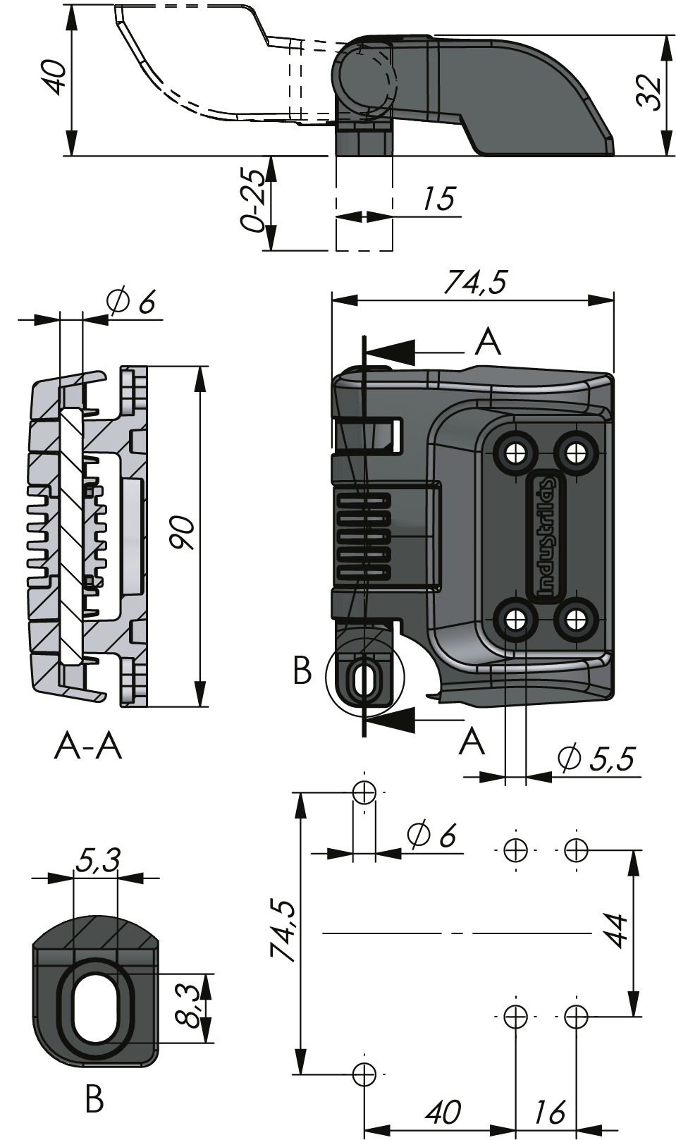 Klima-flex Adjustable Lift Off Hinge 180° Klima-flex Adjustable Lift Off Hinge 180°