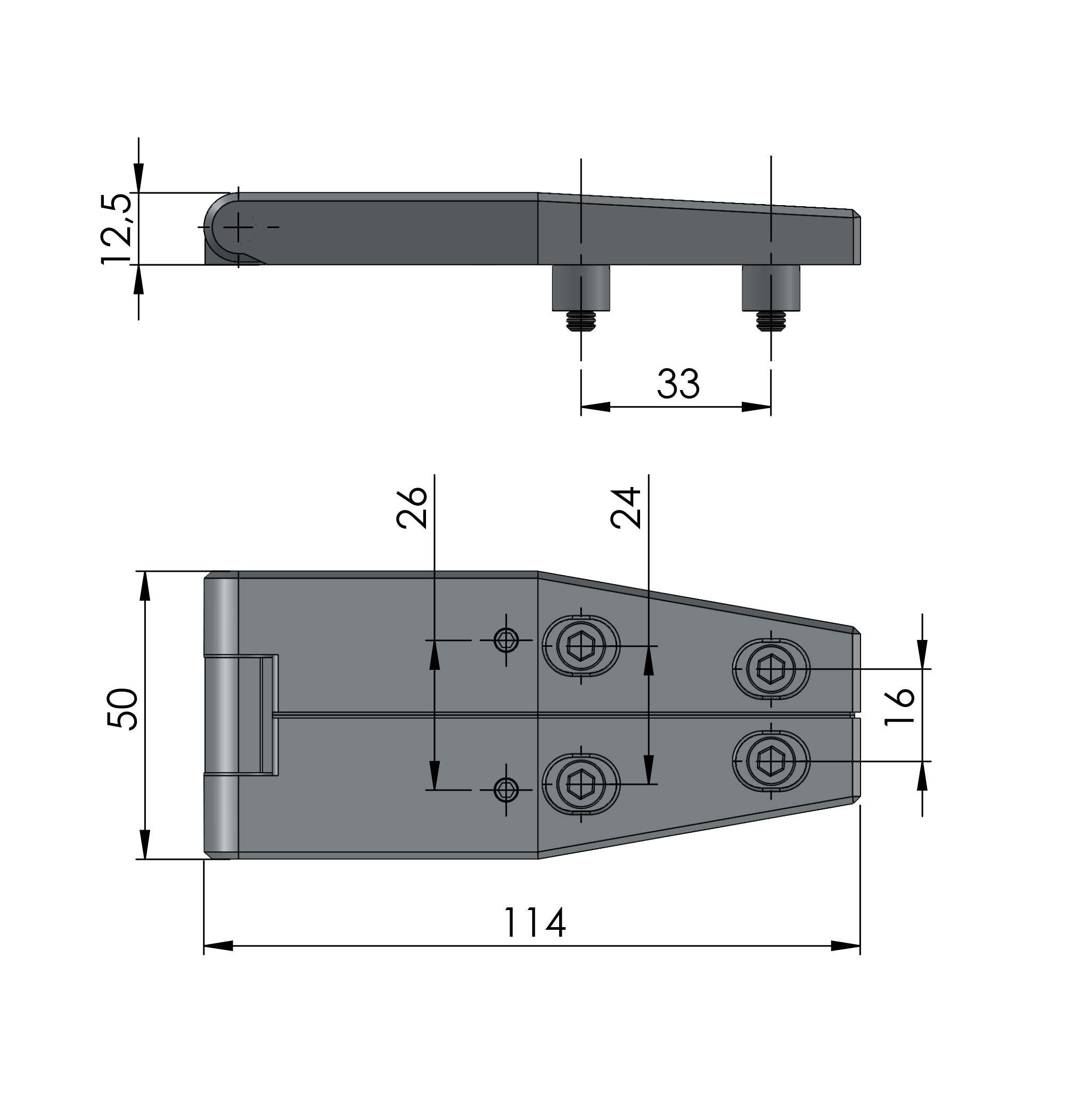 Klima-flex Extended Adjustable 3D-Hinge 180° Klima-flex Extended Adjustable 3D-Hinge 180°