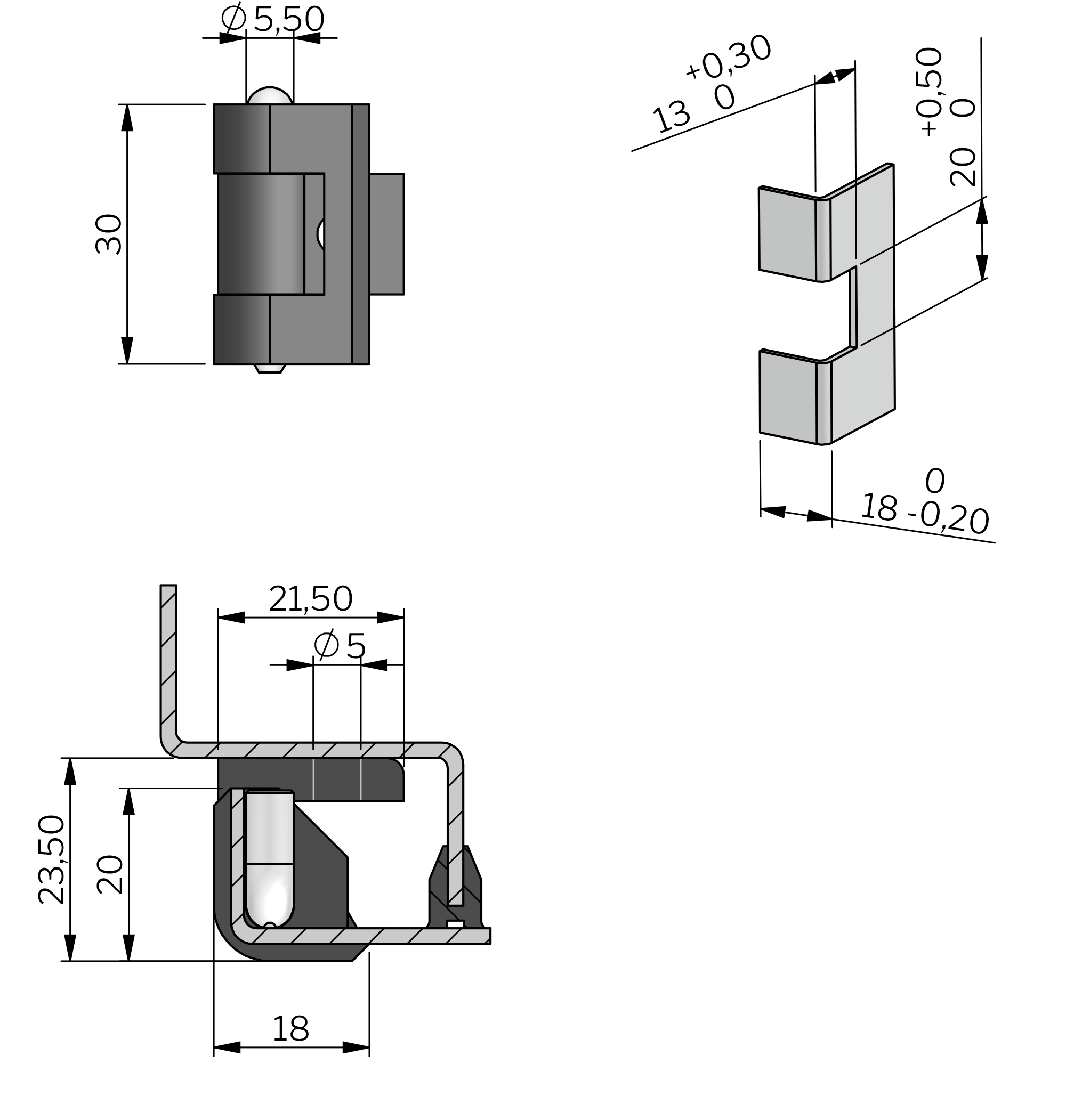 Corner Hinge 180° Corner Hinge 180°
