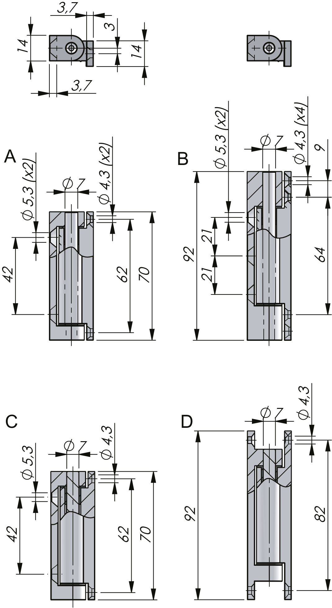 External Hinge 180°