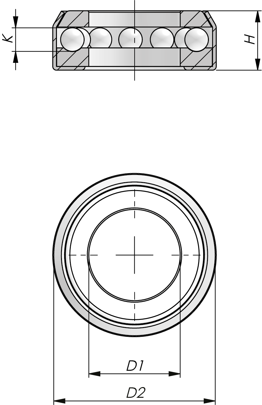 用于焊接式铰链的滚珠轴承 用于焊接式铰链的滚珠轴承