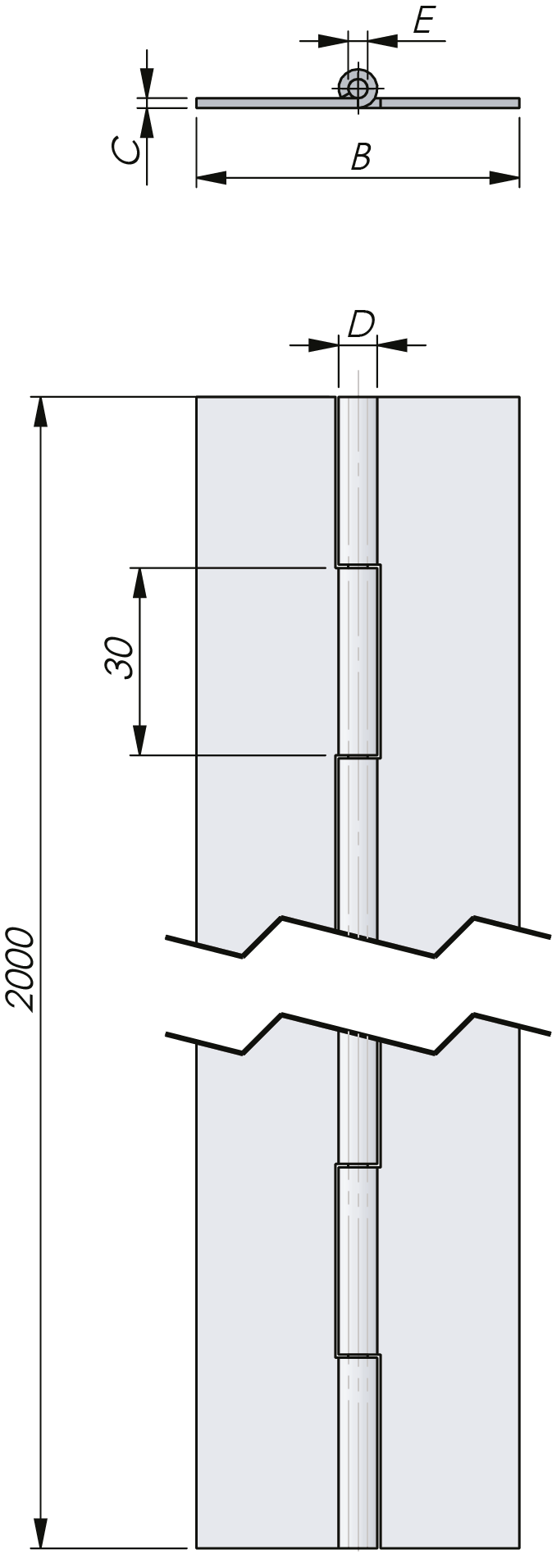 Pianogångjärn Pianogångjärn