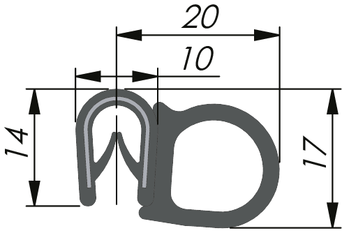Sealing Profile PVC/EPDM