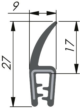 Perfil de vedação feito em EPDM Perfil de vedação feito em EPDM