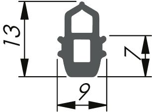 Sealing Profile for Channels EPDM Sealing Profile for Channels EPDM