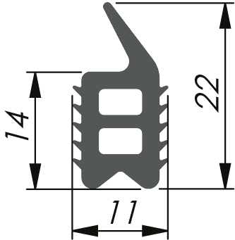Sealing Profile for Channels PVC Sealing Profile for Channels PVC