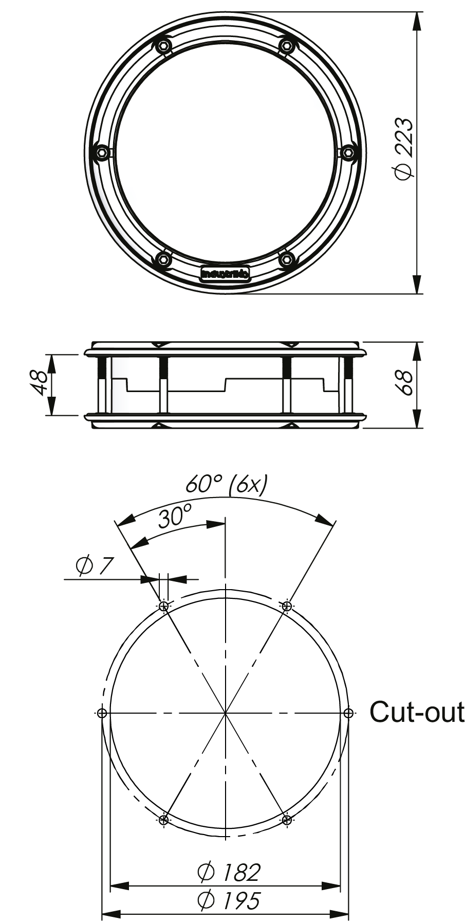 Fenêtre d'inspection circulaire Fenêtre d'inspection circulaire