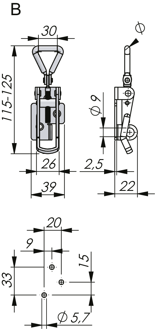 可调下拉式卡扣和冲击座 可调下拉式卡扣和冲击座