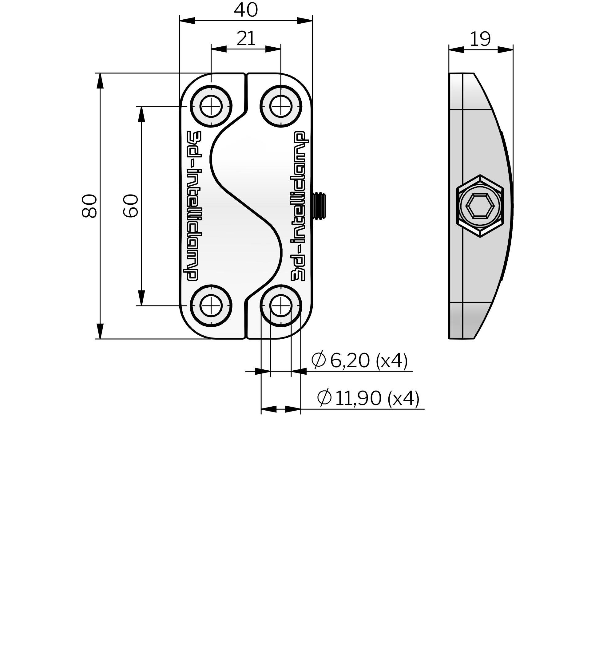 3D-Intelliclamp 40x80mm 3D-Intelliclamp 40x80mm
