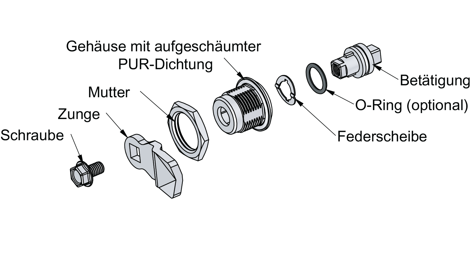 Vibrationsresistenter Drehriegelverschluss aus Edelstahl 18 mm Vibrationsresistenter Drehriegelverschluss aus Edelstahl 18 mm
