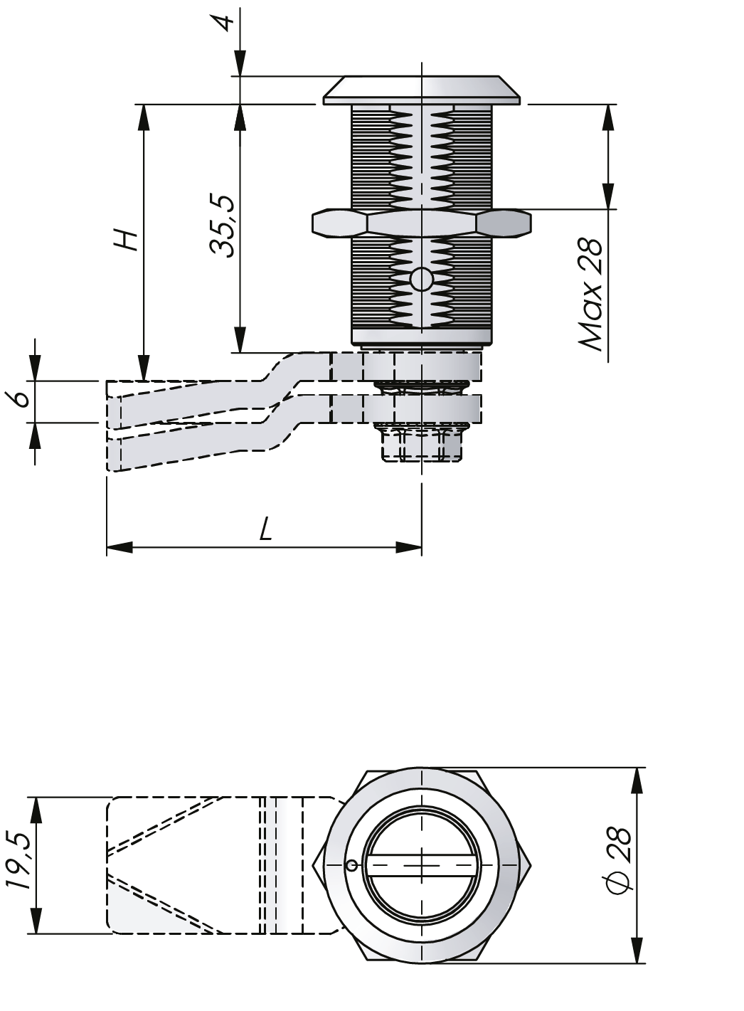 Compression Latch Stainless Steel 35 mm Compression Latch Stainless Steel 35 mm