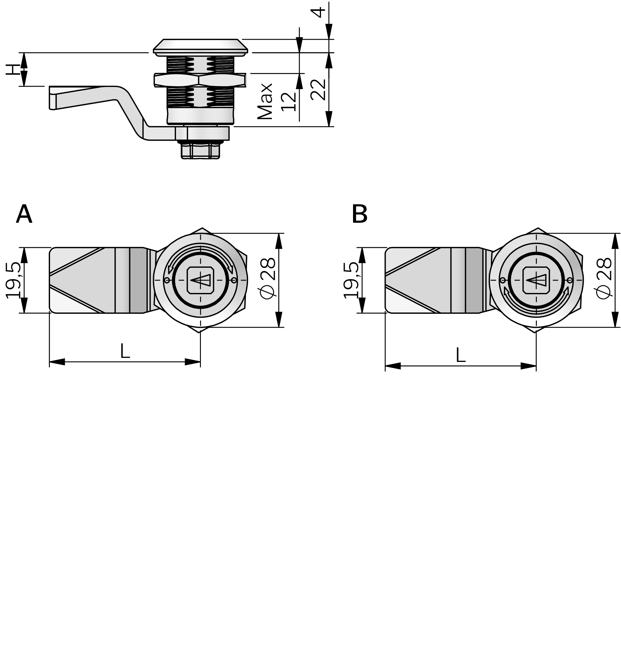 Compression Latch Stainless Steel 22 mm Compression Latch Stainless Steel 22 mm