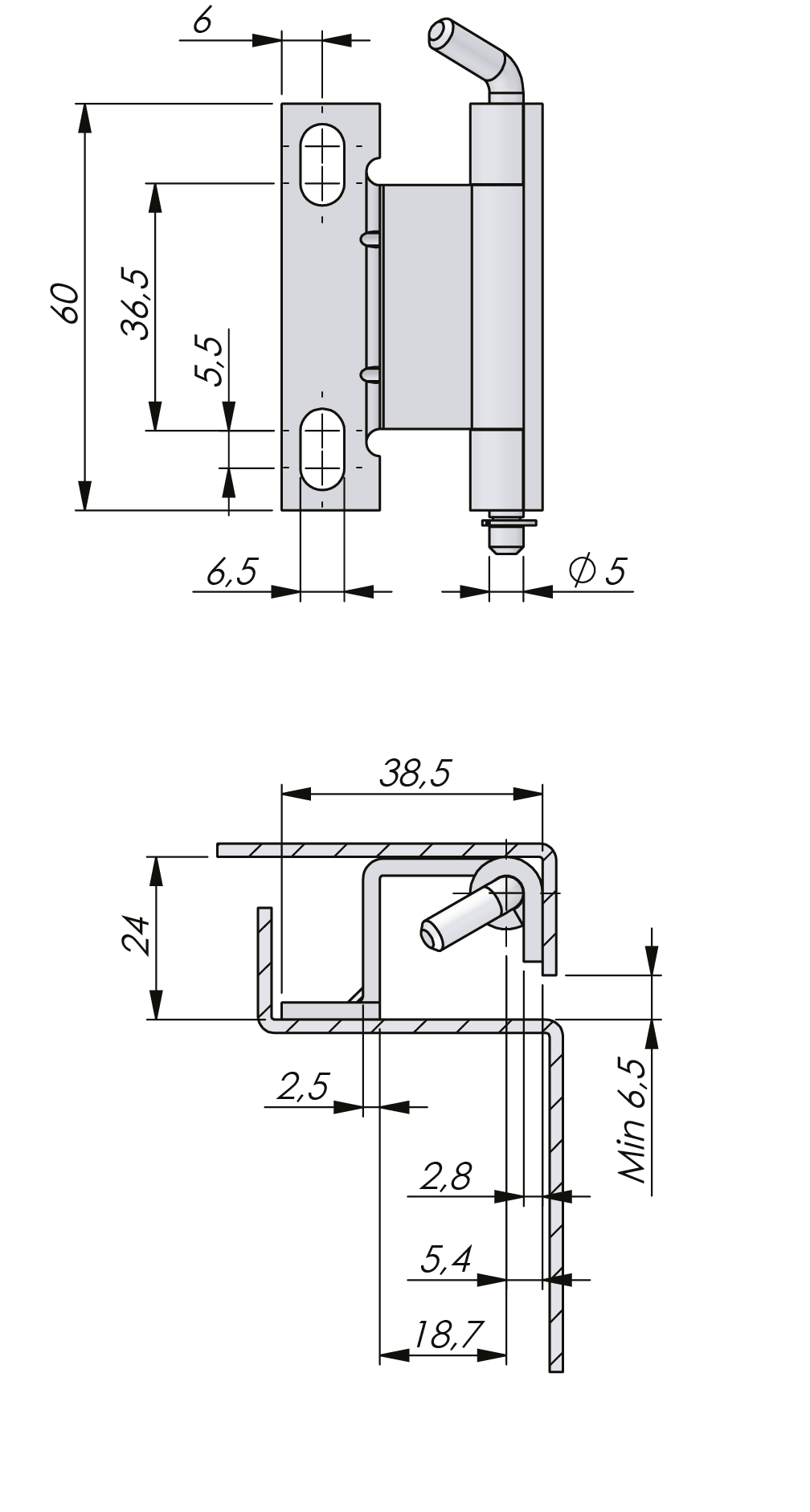 Concealed Adjustable Hinge 120° Stainless Steel | Chapter 6