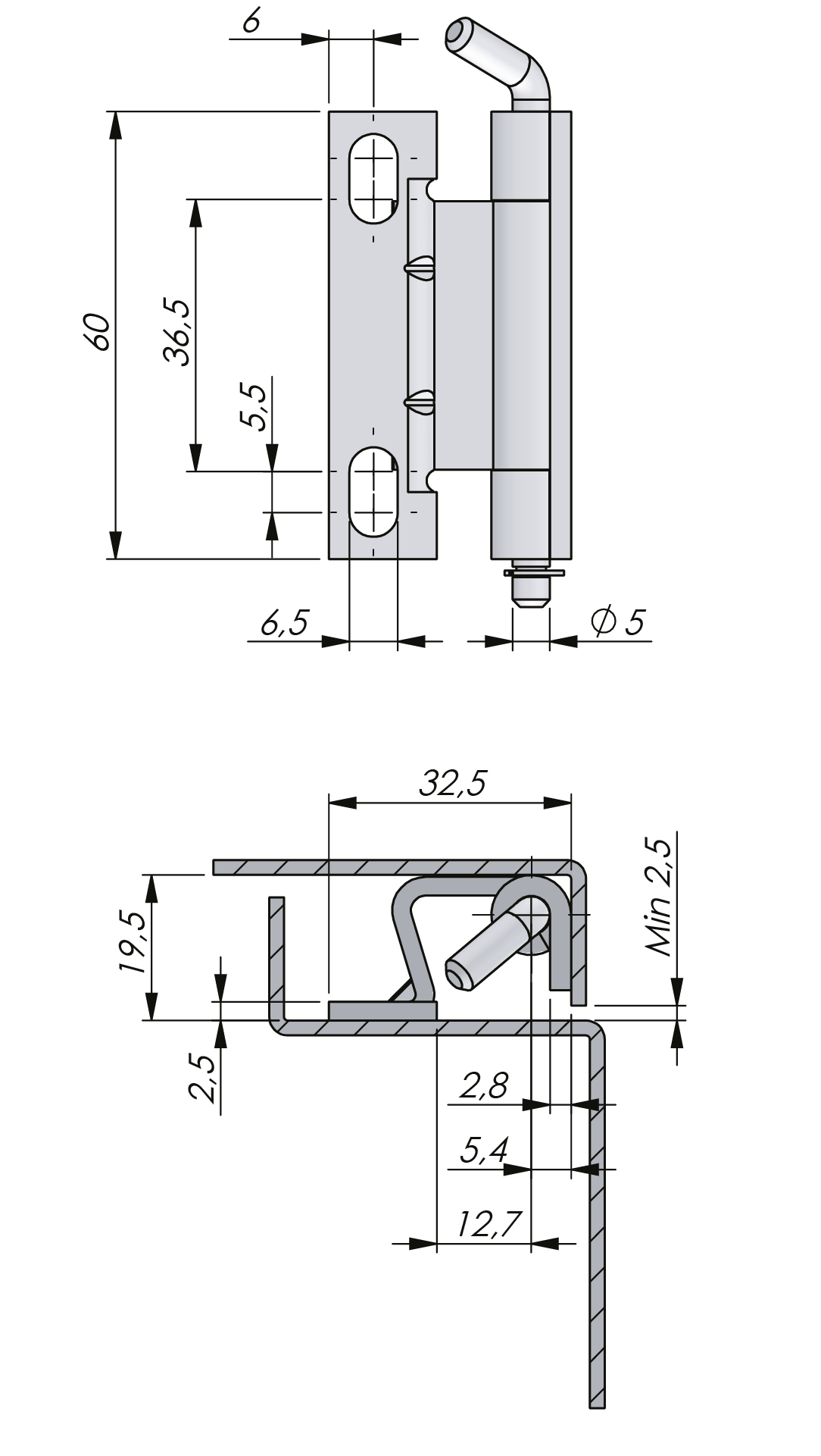 Concealed Adjustable Hinge 120° Stainless Steel Concealed Adjustable Hinge 120° Stainless Steel
