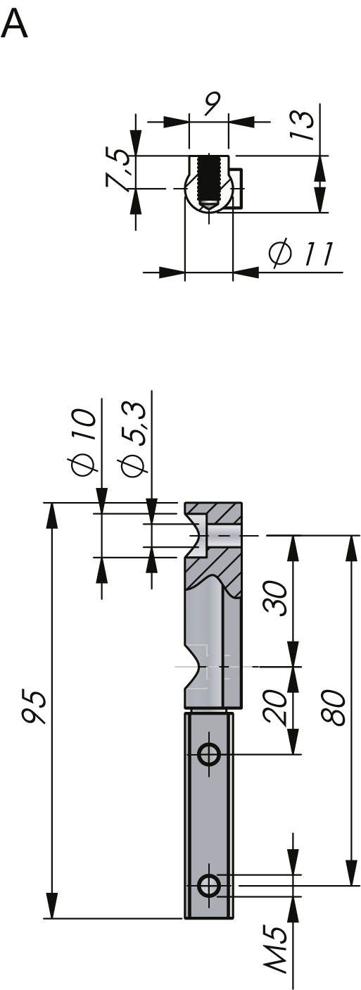 External Hinge 180° Stainless Steel