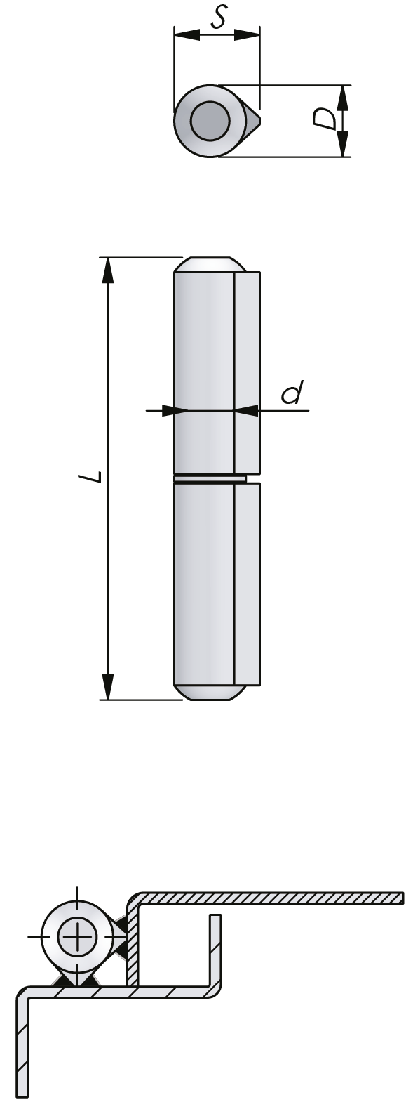 Charnière à souder Inox Charnière à souder Inox
