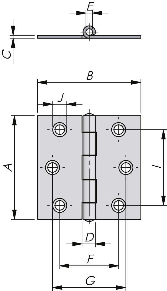 不锈钢平接铰链 不锈钢平接铰链