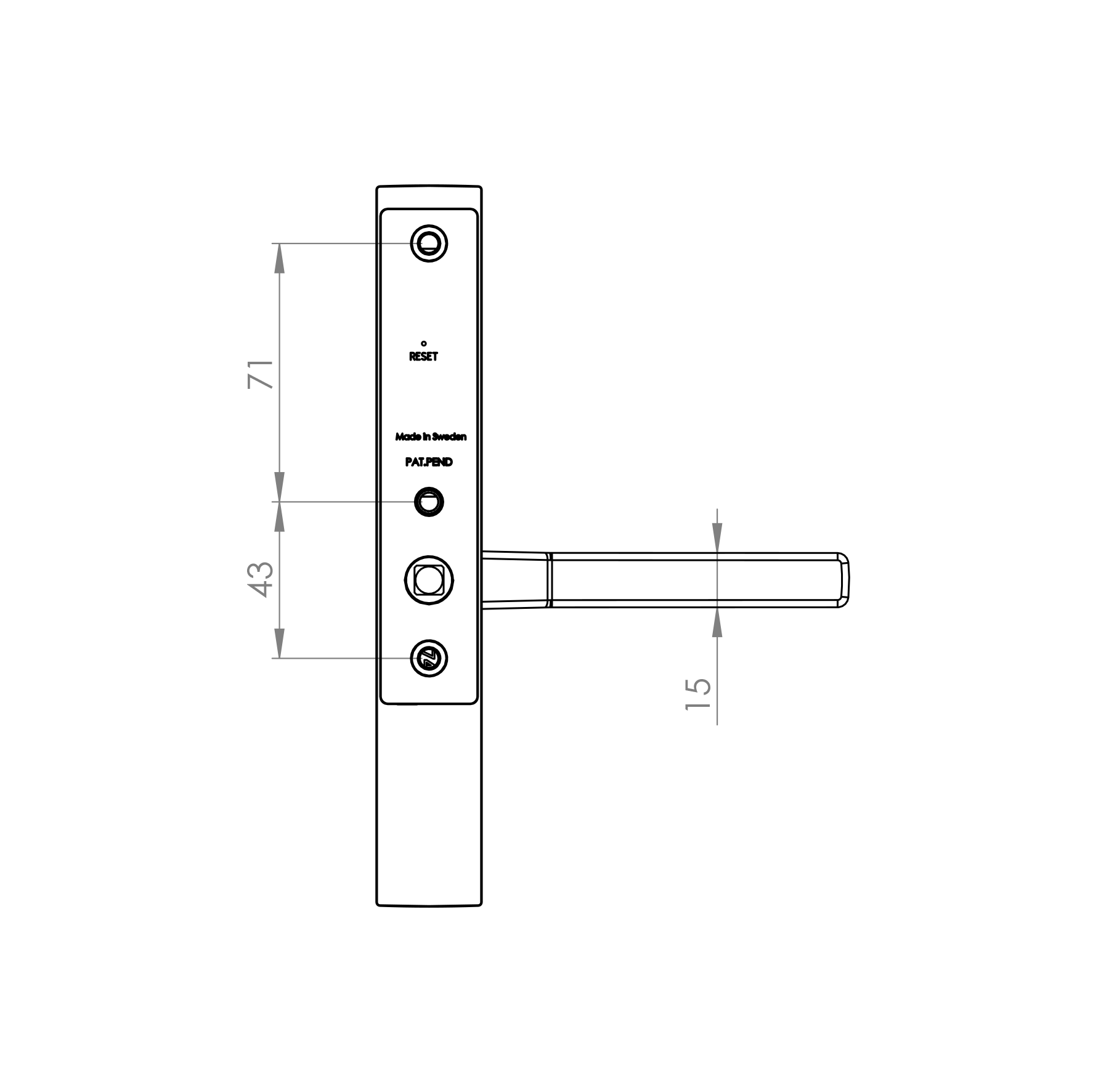 Vision Home Digital Handle Latch Bolt Right Vision Home Digital Handle Latch Bolt Right