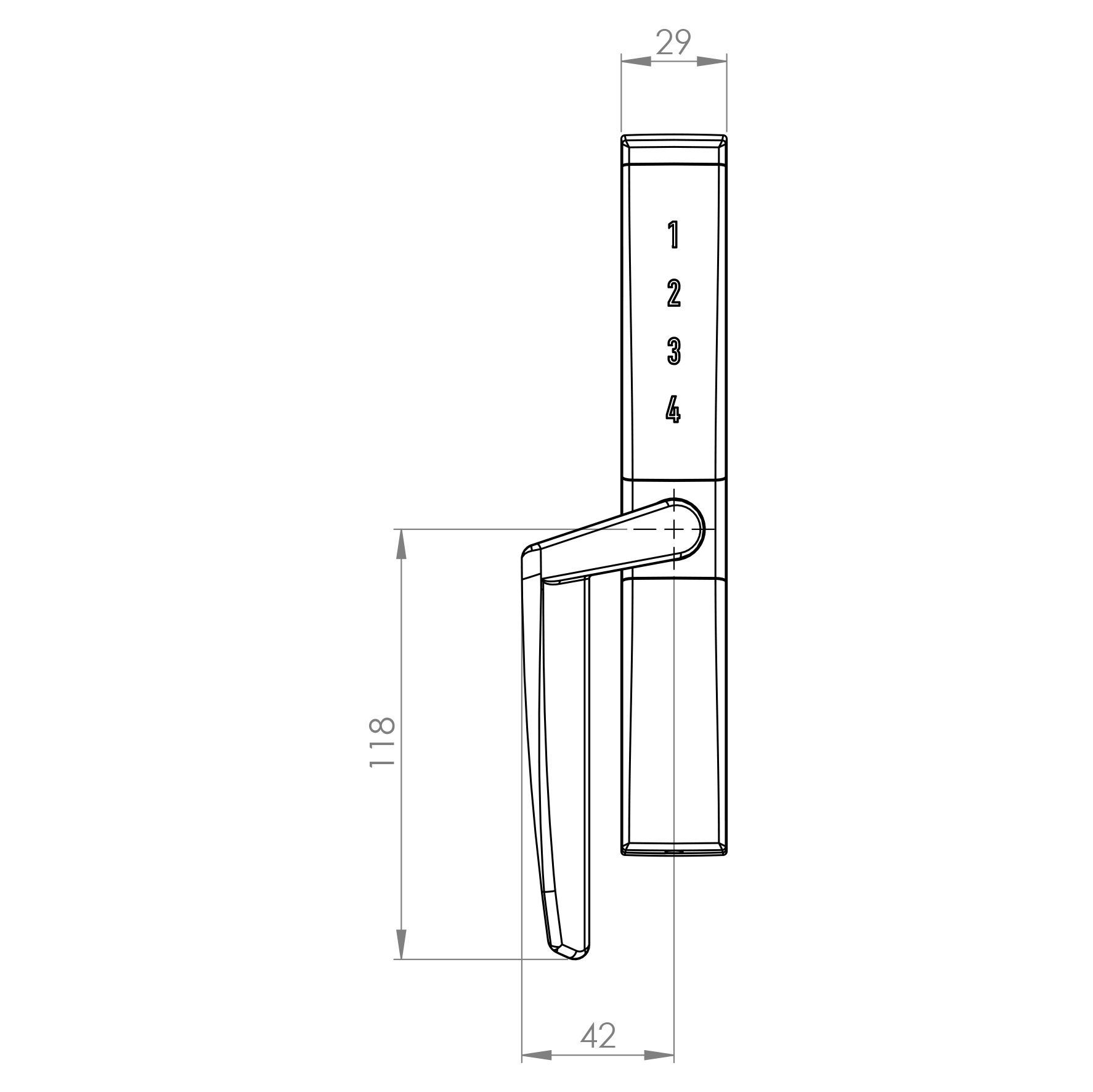 Vision Home Digital Handle Left Vision Home Digital Handle Left