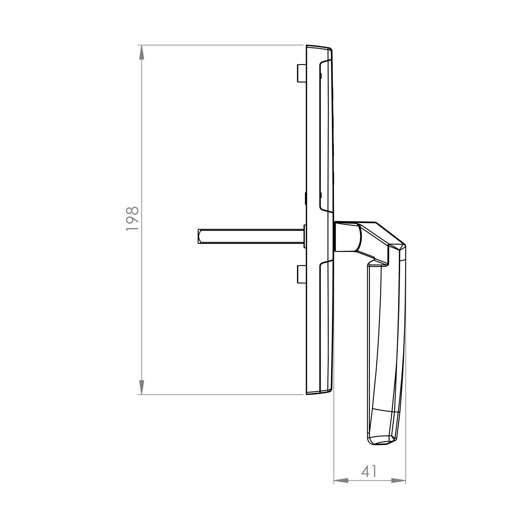 Vision Home Digital Handle Left Vision Home Digital Handle Left
