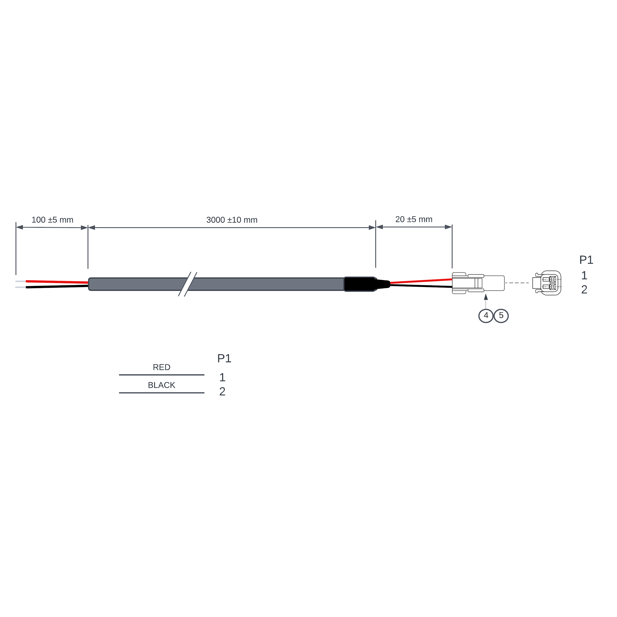 Vector connector cable Vector connector cable