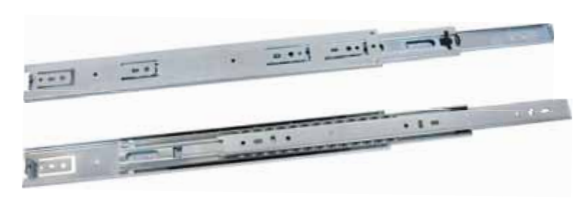 Drawer slide 3-part 45 mm Stainless steel